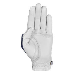 Gant de golf pour femme en cuir Cabretta, paume bleu marine, dos en maille respirant, léger, extensible, adhérence douce, main gauche - Product Image 2