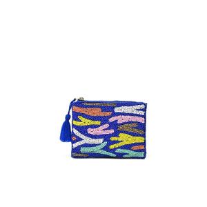 Porte-monnaie de luxe personnalisable avec broderie de perles florales et fermeture éclair, fait main, perlage artistique moderne, cadeau promotionnel - Product Image 6
