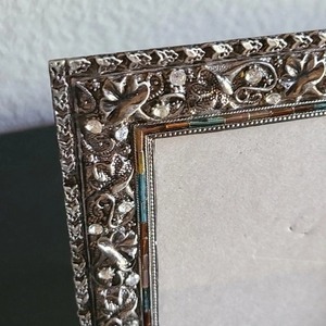 Rectangular Vertical Metal Photo <b>Frame</b> <b>with</b> Ornate Scroll Design Tabletop Display - Product Image 5