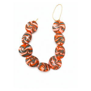 Premium Handmade Lampwork Fancy Glass <b>Beads</b> <b>Bracelet</b> 25mm Swirl Disc Design for Jewelry Making Fashion Accessories and Elegant - Product Image 1