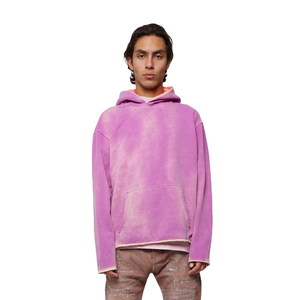 Classic Design Acid Wash Hoodie 100% Cotton Fleece 400g Heavyweight <b>Drop</b> Shoulder Premium Quality Quick Dry Pocket Men - Product Image 1