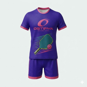 Uniforme de Pickleball de Manga Corta con Estampado Frontal, Secado Rápido, Anti-UV, Ropa Deportiva de Verano, 100% Poliéster, Nueva Llegada, Cintura Elástica - Product Image 4
