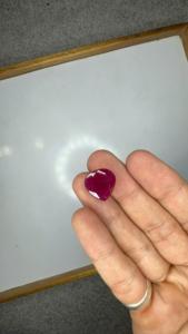 Rubí Natural en Forma de Corazón de 10.93 Ct, Gema Suelta Africana, Rubí Rojo Intenso Facetado para Joyería de Lujo, Anillo, Colgante, Collar - Product Image 2