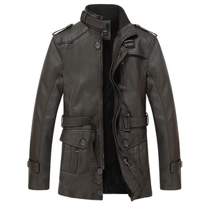 Customized <b>Long</b> Leather Coat Top Trending Design Cowhide Leather Coats New Latest Genuine Leather <b>Jackets</b> <b>For</b> <b>Men</b> - Product Image 1