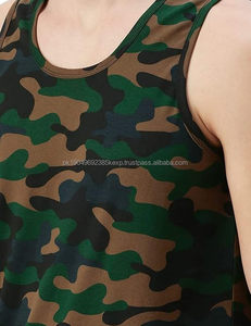 Débardeur pour homme personnalisé, vente chaude, haute qualité, motif camouflage, logo personnalisé, débardeur pour homme vierge - Product Image 2