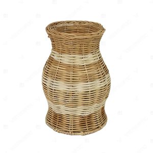 Vietrustic <b>Vintage</b> Two Color Floral <b>Vase</b> Rattan <b>Vase</b> For Table Décor Plant <b>Vase</b> - Product Image 2