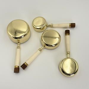 Juego de Tazas y Cucharas Medidoras de Acero Inoxidable con Mango de Resina, Resistentes al Calor, Ecológicas, 4 Piezas, Regalos para Cocina y Repostería - Product Image 5