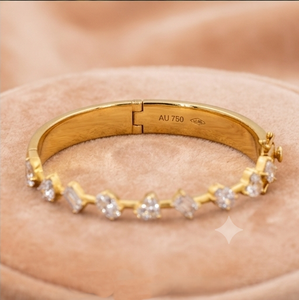 กำไลข้อมือเพชรเทียมทรงเทนนิส 9.00 มม. รับรองโดย IGI ทองคำขาว 14K สไตล์คลาสสิกสำหรับผู้หญิง สวมใส่ได้ทุกวัน น้ำหนัก 11 กรัม - Product Image 5