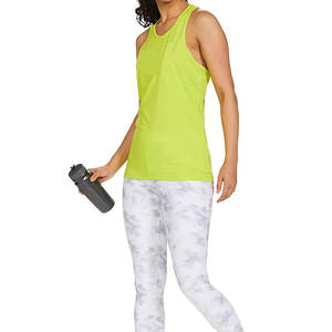 Débardeur ample et décontracté pour femme, en tissu tricoté léger et doux en polyester, uni, brodé, col rond, été, décontracté - Product Image 3
