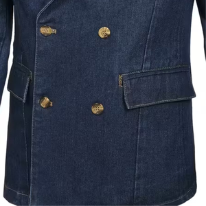 Turn Down Notched Collar Long Sleeve Double Breasted Men's <b>Denim</b> <b>Coats</b> Top Choice Premium Selling Warm Knitted <b>Denim</b> <b>Coat</b> Male - Product Image 6