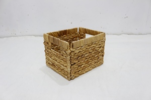 Artex Dong Thap Handmade Eco-Friendly <b>Foldable</b> Storage <b>Basket</b> with Handles Water Hyacinth Wicker for Organizing on Shelves - Product Image 5