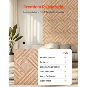 Set di 12 Pannelli Murali 3D in PVC Minimalisti Moderni, Piastrelle Effetto Sale 19,7 X 19,7, Copertura 32 Piedi Quadrati per Decorazione d'Interni Casa e Ufficio - Product Image 4