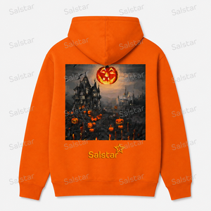 Sudadera con Capucha Unisex Premium Color Naranja Calabaza para Fiesta de Halloween, Sudadera con Gráficos de Terror Personalizados, Fabricante para Pedidos al por Mayor - Product Image 2