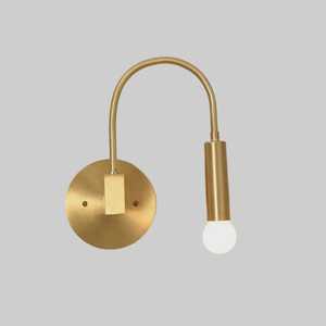 Applique murale en laiton, luminaire géométrique minimaliste, décoration intérieure moderne, lampe de salon - Product Image 2