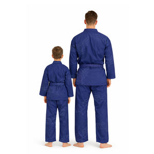 Conjunto de Uniforme de Karate Azul Marino Personalizado para Hombres y Niños, Traje de Entrenamiento de Artes Marciales de Primera Calidad 100% Algodón, Venta al Por Mayor - Product Image 2