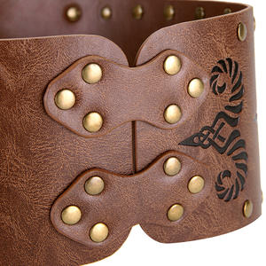 Imra Impex Nuevo Cinturón de Cuero Marrón Estilo Punk para Mujer, Disfraz de Halloween, Cinturón Vikingo Medieval, Cinturones Anchos 2026 - Product Image 4