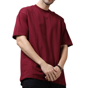 Camiseta Oversize para Hombre, OEM, al por Mayor, con Logotipo Personalizado, de Algodón Liso, Manga Corta, Tallas Grandes, para Streetwear Moderno - Product Image 1