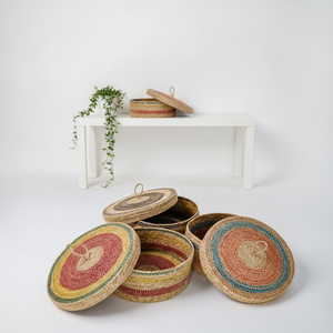 Handmade Seagrass Braided <b>Basket</b> Wholesale B2B Natural Fiber <b>Storage</b> <b>Basket</b> for Home Decor Living Room Organizer - Product Image 4