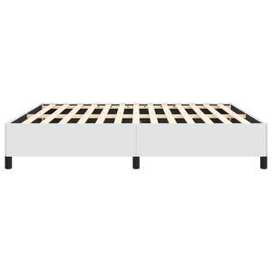 Cadre de lit Queen en similicuir blanc, contreplaqué et bois d'ingénierie, lit rembourré haut de gamme - Product Image 6
