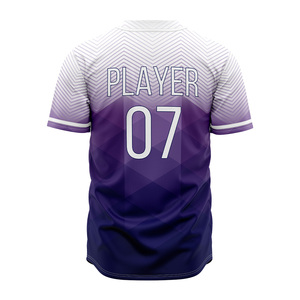 เสื้อเบสบอลผู้ชายแบบกำหนดเอง โลโก้สั่งทำ แขนสั้น ระบายอากาศ แห้งเร็ว วัสดุวิสโคส/ผ้าฝ้าย พิมพ์ลายดิจิทัล ไซส์ใหญ่ - Product Image 6