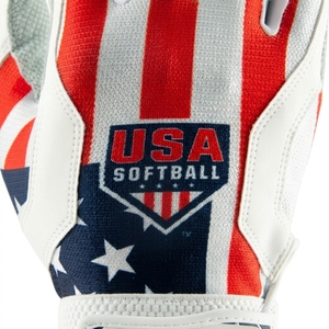 USA Softball Pitcher Full Finger Batting Gloves Leather Non-Slip Hook Loop Closure for Adults Right Handed Training All Seasons - Product Image 6