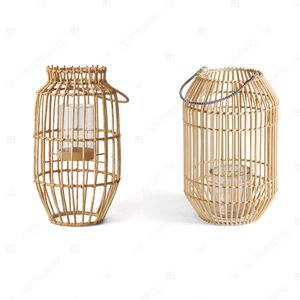 Vietrustic Handmade Natural Floor <b>Lantern</b> <b>Candles</b> and Glass Holders Bamboo Rattan <b>Lantern</b> Hanging <b>Candle</b> Holders - Product Image 2