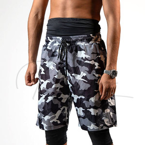 Customized Logo Solid Casual Breathable Quick Dry Awrah Covering Activewear Sunnah Men's Halal Swimming Shorts <b>Islamic</b> Swimwear - Product Image 1