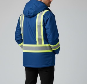 High Visibility Reflective <b>Jacket</b> with Reflective Tape for Road Construction and Traffic Safety Personnel - Product Image 4