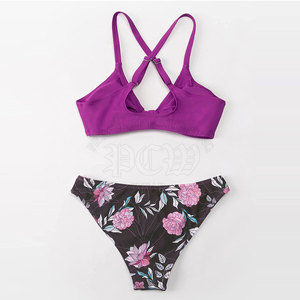 Maillot de bain une pièce pour femme, ensemble deux pièces, en Spandex/Polyester, taille haute, respirant, léger, tendance, été - Product Image 2