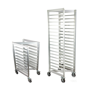 Carrito de Aluminio Tipo Z para Bandejas de Panadería Atlas Star, Estante de Enfriamiento de Pan Ajustable de 600*400 mm, Anodizado, para Hoteles y Restaurantes - Product Image 3