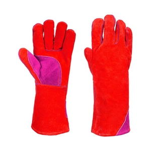 Gants de soudage en cuir de vachette fendu, protection des paumes et des pouces, ignifuges, résistants à l'abrasion, pour travaux lourds et barbecue - Product Image 4