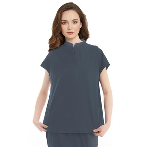 Ensemble de tenues médicales unisexe, uniforme d'hôpital, pantalon tricoté en coton et polyester, vêtements d'infirmière, couleur grise, détection d'aiguilles - Product Image 3