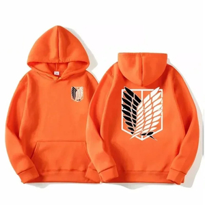 Sudadera con Capucha de Anime Personalizada de Alta Calidad para Hombre, con Estampado de Logotipo de Alas, Corte Regular Informal, Sudadera de Algodón, Ropa Urbana de Otoño - Product Image 5