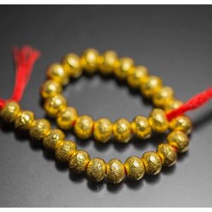 Handmade 18k Solid Gold Rondelle Hollow <b>Beads</b> Spacer Findings 20pc <b>Set</b> in Bag Handmade Textured <b>Beads</b> - Product Image 3