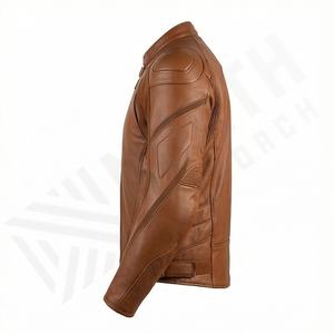 Chaqueta de Motociclista de Cuero Genuino para Hombre de la Mejor Calidad, Nueva Colección de Invierno, Chaquetas de Motocicleta con Protecciones Desmontables Personalizadas - Product Image 3