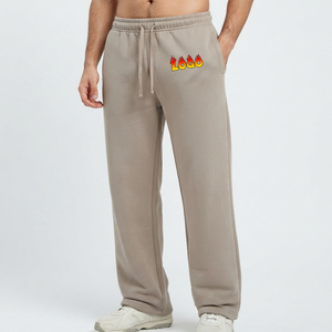 Custom Classic Solid Baggy Sweatpants Straight Leg Unisex Sweatpants <b>Elastic</b> <b>Waist</b> Pants Blank Wide Leg <b>Trousers</b> Supplier - Product Image 4