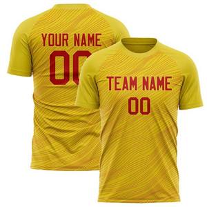 Maillot de football à manches courtes en polyester, personnalisable avec nom et numéro d'équipe, imprimé par sublimation, antibactérien et à séchage rapide - Product Image 4