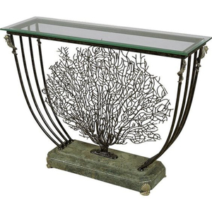 Tables consoles de luxe uniques et élégantes, de qualité supérieure, en métal plaqué or, avec plateau en marbre blanc, pour la maison et les hôtels - Product Image 2
