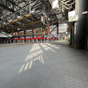 Dalles de sol en plastique pour garage, 40*40*1.8cm, en PP, à emboîtement, solides, durables, pour garage et lavage de voitures - Product Image 5