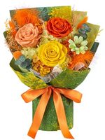 Bouquets de roses éternelles violettes carrées faites à la main, cadeaux d'anniversaire, respectueux de l'environnement, livraison rapide, pour femmes et mamans