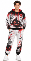 Ensemble de survêtement Halloween pour homme, sweat à capuche oversize et pantalon de jogging, imprimé graphique, polaire, streetwear d'hiver, vêtements de sport décontractés