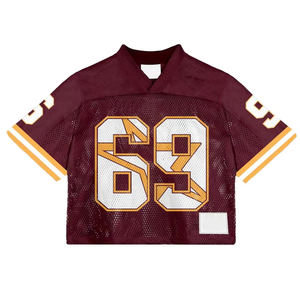 Vente en gros d'usine, maillots de football américain pour hommes, patchs brodés personnalisés, chemises à manches courtes - Product Image 5