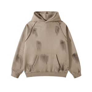 Sweat-shirt à capuche oversize pour femme, coupe personnalisée, coupe-vent, effet vieilli, délavé vintage, style streetwear, personnalisable - Product Image 1