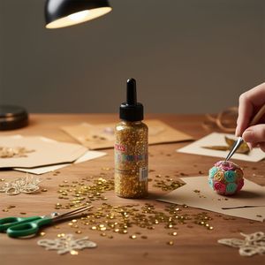 Colla Glitterata Ilan 60G Colore Oro Adesivo per Decorazioni Fai-da-Te - Product Image 2