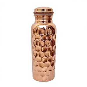 Bouteille d'eau réutilisable en cuivre pur, écologique, lavable au lave-vaisselle, avec bouchon à vis, gourde métallique pour la rentrée scolaire - Product Image 2
