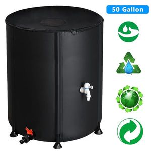 Serbatoio Pieghevole Nero da 50 Galloni per Raccolta Acqua Piovana, per Kit di Irrigazione Esterna - Product Image 5