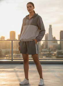 <b>Wind</b> <b>Breaker</b> Sets Windproof Men Polyester Nylon Windbreaker Short Tracksuit Zipper Jackets and Shorts Two Piece Set - Product Image 4