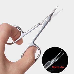 Tijeras de Uñas de Acero Inoxidable de Alta Calidad, Hojas Curvas, Corte Cuadrado Afilado, Cuidado de Cutículas, Belleza Profesional, Manicura y Pedicura - Product Image 1