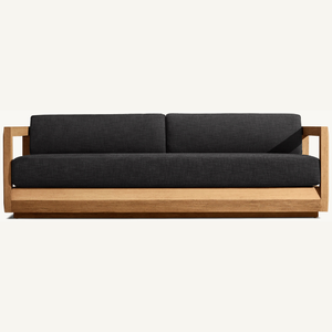 Sillón de madera de teca en oferta, con asiento de espuma suave y duradera, diseño moderno y cómodo para sala de estar - Product Image 3