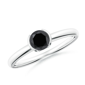 Anillo de Compromiso de Diamantes Tallados en Oro Amarillo Vintage para Mujer, Piedra Negra Natural, Oro 10K/14K/18K, Plata 925/935, Joyería de Regalo de Boda - Product Image 2